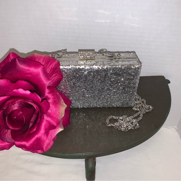 Silver Cocktail Box Purse By Camilla - Picture 3 of 16
